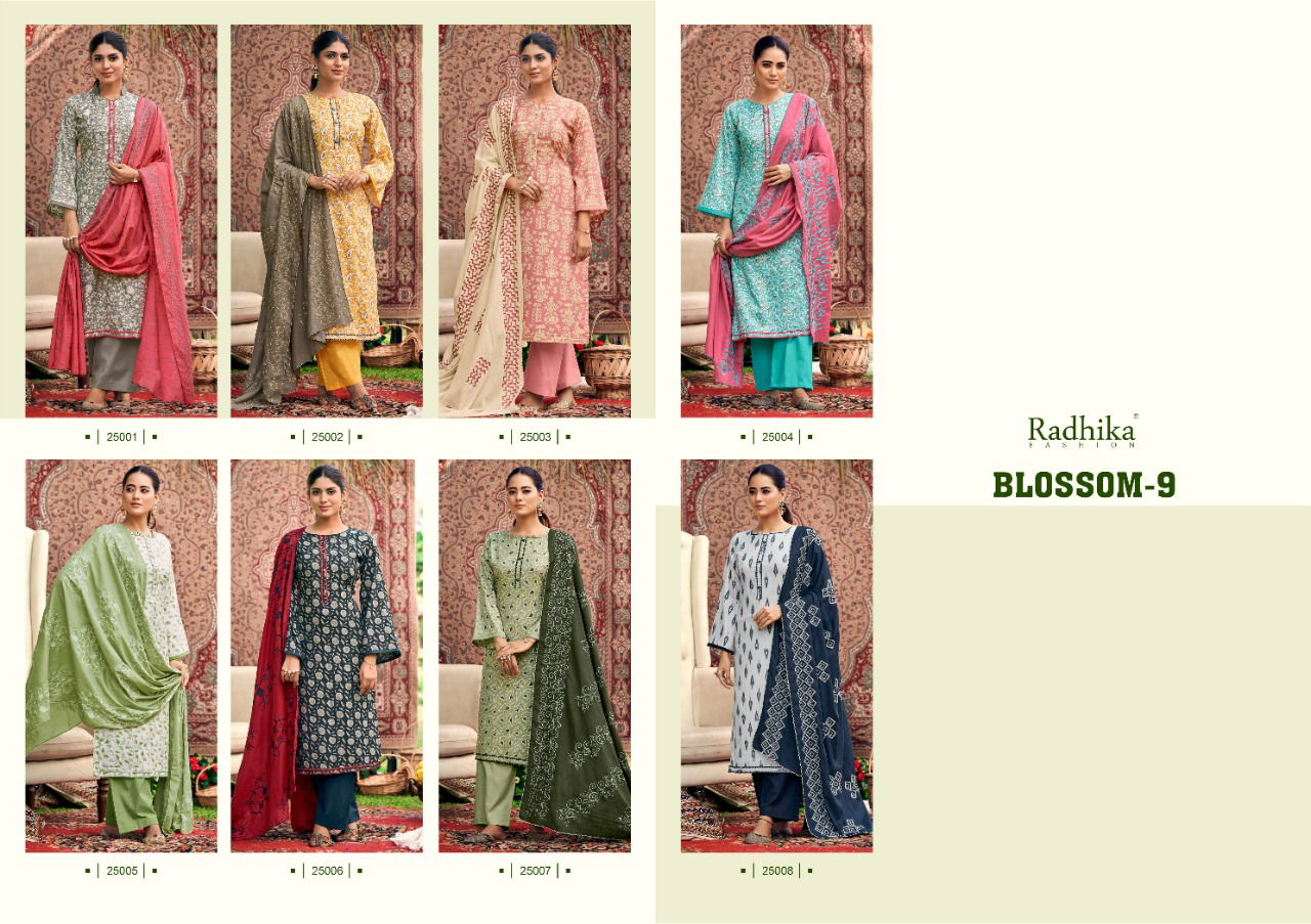 Azara Blossom 9 Casual Daily Wear Cotton Printed Designer Dress Material Collection